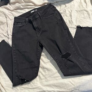 Old Navy black skinny ripped jeans